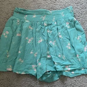flowy patterned shorts